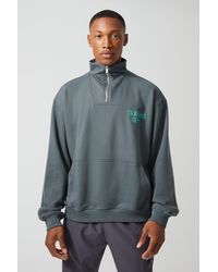 BoohooMAN - Active Boxy Training Dept Funnel Neck Sweat - Lyst