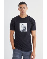Boohoo - Slim Fit Heavyweight Graphic Printed T-shirt - Lyst