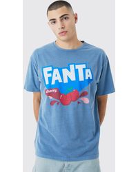 BoohooMAN - Oversized Fanta Cherry Wash License T-shirt - Lyst