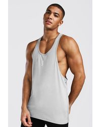 BoohooMAN - Man Active Poly Gym Racer Singlet - Lyst