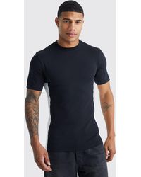 BoohooMAN - Muscle Fit Colorblock T-Shirt - Lyst
