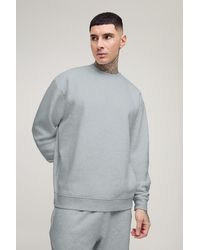 BoohooMAN - Tall Oversized Basic Crew Neck Sweatshirt - Lyst