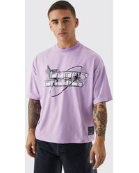 BoohooMAN - Oversized Boxy Homme Star Panel T-shirt - Lyst