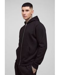 BoohooMAN - Tall Basic Zip Through Regular Fit Hoodie - Lyst