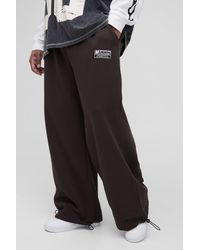 BoohooMAN - Plus Jogginghose mit weitem Bein und doppeltem Bund - Lyst