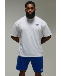 BoohooMAN - Training Dept Oversized T-Shirt & Short Set - Lyst