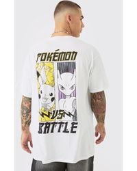 Boohoo - Oversized Pokemon Battle License Back Print T-shirt - Lyst