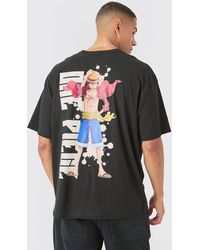 BoohooMAN - Oversized One Piece Anime License T-shirt - Lyst