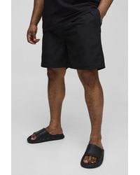 BoohooMAN - Plus Branded Mid Length Swim Shorts - Lyst