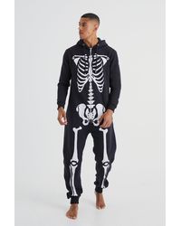BoohooMAN - Halloween Skeleton One Piece - Lyst