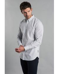 BoohooMAN - French Connection Cotton Long Sleeve Floral Shirt - Lyst