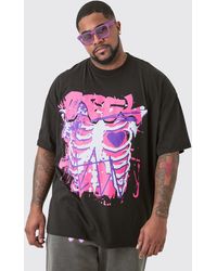 BoohooMAN - Plus Ofcl Skeleton Graphic T-shirt In Black - Lyst