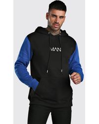 FILA Mens Cotton Zip Up Tommaso Hooded Sweatshirt Top Black Hoodie