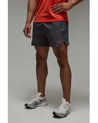 BoohooMAN - Active Neon Logo 5Inch Short - Lyst