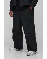 Boohoo - Plus Parachute Flannel Ripstop Trouser - Lyst