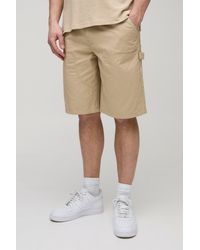 Boohoo - Pantalón Corto Tall Holgado Estilo Carpintero - Lyst