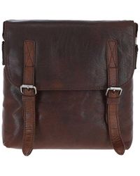 BoohooMAN - Ashwood Leather 'renato' Real Leather Vintage Flight Shoulder Bag - Lyst
