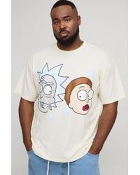 BoohooMAN - Plus Oversized Rick & Morty Printed License T-Shirt - Lyst