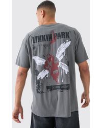 Boohoo - Oversized Linkin Park Wash License T-shirt - Lyst