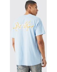 BoohooMAN - Oversize Man T-Shirt mit Y2K Print - Lyst