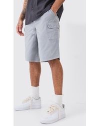 BoohooMAN - Relaxed Fit Longer Length Cargo Shorts - Lyst