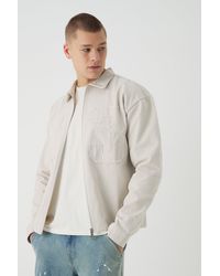 BoohooMAN - Oversized Applique 01 Shirt Jacket - Lyst