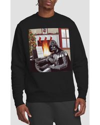 BoohooMAN - Star Wars Star Wars Darth Vader Christmas Carols Sweatshirt Black - Lyst