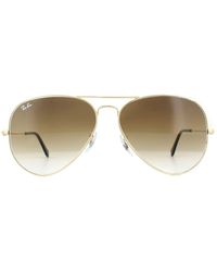 BoohooMAN - Ray-ban Aviator Gold Brown Gradient Sunglasses - Lyst