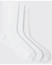BoohooMAN - 3 Pack Plain Socks - Lyst