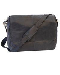 BoohooMAN - Primehide 'columbia' Leather Messenger Bag - Lyst