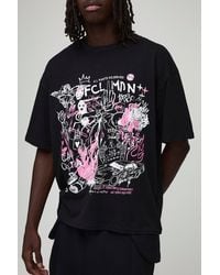 Boohoo - Black Oversized Boxy Ofcl Man Printed T-Shirt - Lyst