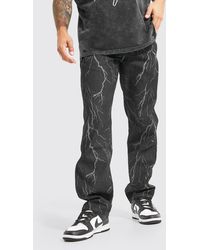 boohooman purple lightning jeans