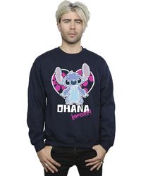 BoohooMAN - Disney Lilo And Stitch Ohana Forever Heart Sweatshirt - Lyst