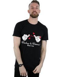 BoohooMAN - Disney Mickey Mouse Love Hands T-shirt - Lyst