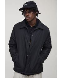 BoohooMAN - Tall Regular Fit Padded Collared Coach Jacket - Lyst