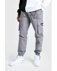 Relaxed Twill Belt Front Cargo Pants 