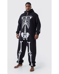 BoohooMAN - Plus Size Halloween Skeleton One Piece - Lyst