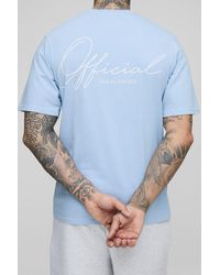 BoohooMAN - Tall Regular Fit Official Acid Wash Print T-Shirt - Lyst