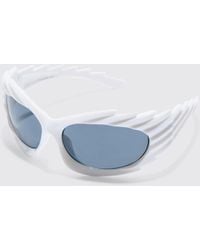 BoohooMAN - Racer Plastic Sunglasses - Lyst