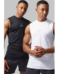 Boohoo - Man Active 2 Pack Compression Tank - Lyst