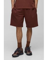 BoohooMAN - Lightweight Basic Oversized Mid Length Short - Lyst