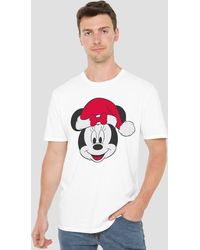 BoohooMAN - Disney Minnie Mouse Christmas Hat T-shirt - Lyst