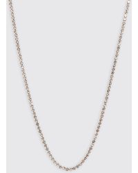 BoohooMAN - Iced Necklace In Silver - Lyst