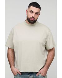 Boohoo - Camiseta Plus Básica Oversize Recta Con Cuello Extendido - Lyst