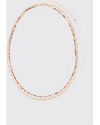 BoohooMAN - 2 Pack Layered Necklace In Multi - Lyst