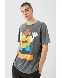BoohooMAN - Oversized Disney Toy Story Anime Wash License T-shirt - Lyst