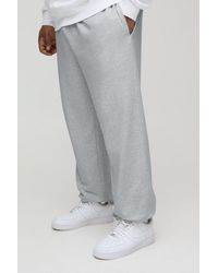 BoohooMAN - Plus Lightweight Loopback Oversized Fit Basic Joggers - Lyst