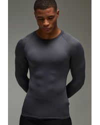 BoohooMAN - Active Lightweight Essentials Gym Raglan Muscle Fit Long Sleeve T-Shirt - Lyst