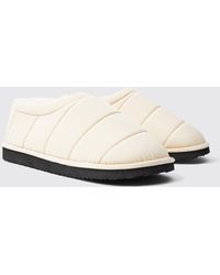 BoohooMAN - Nylon Quilted Padded Slipper - Lyst