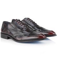 BoohooMAN - Amen Shoes Kilkenny Leather Star Brogue Shoe - Lyst